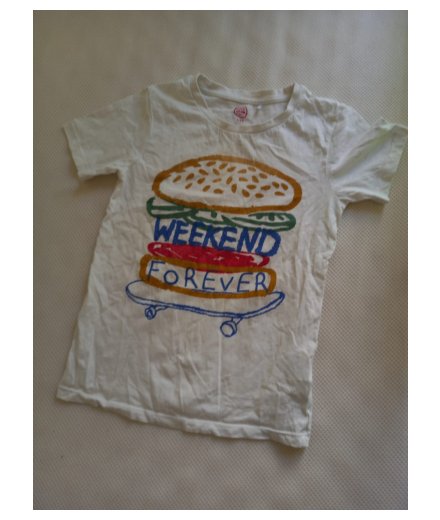 photo article T-shirt Ecru